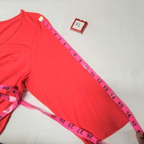 VIOLET ruby comfortable thin light red mid sleeve blouse top sizes M L XL - Picture 9 of 11